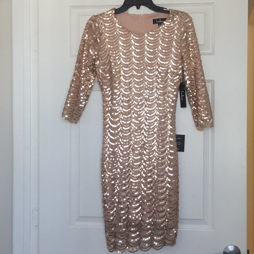Gold Sequin Bodycon Dress